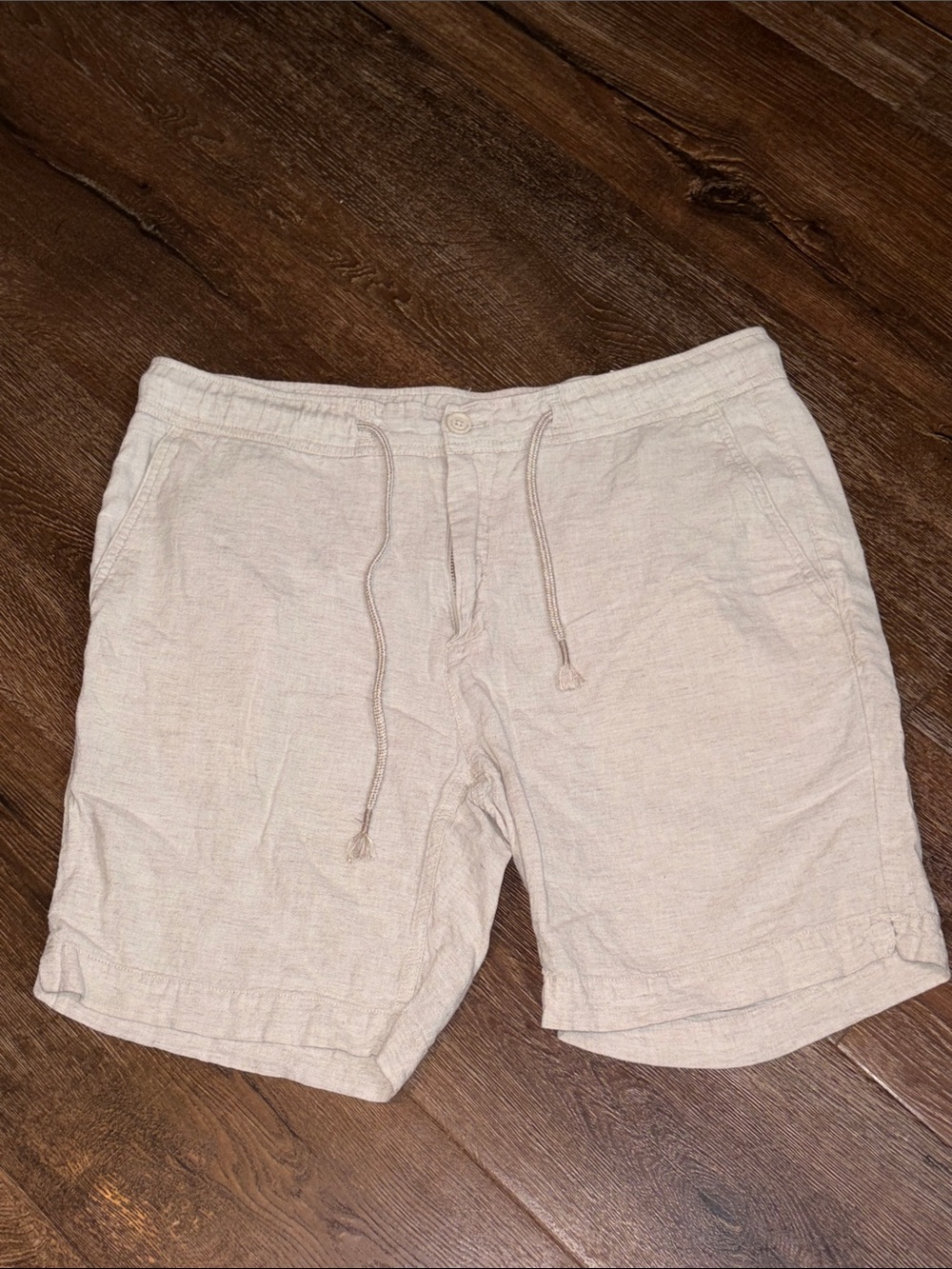 Zara Mens Linen button/drawstring shorts US XL
